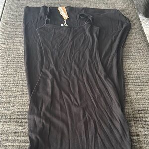 Skims Black Ribbed Dress
